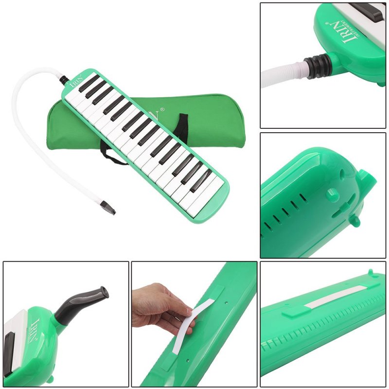 32 Phím đàn piano Kèn Melodica Giáo Dục Âm Nhạc Cụ dành cho Người Mới Bắt Đầu Trẻ em Quà Tặng với Túi Đựng Xanh Lá-quốc tế