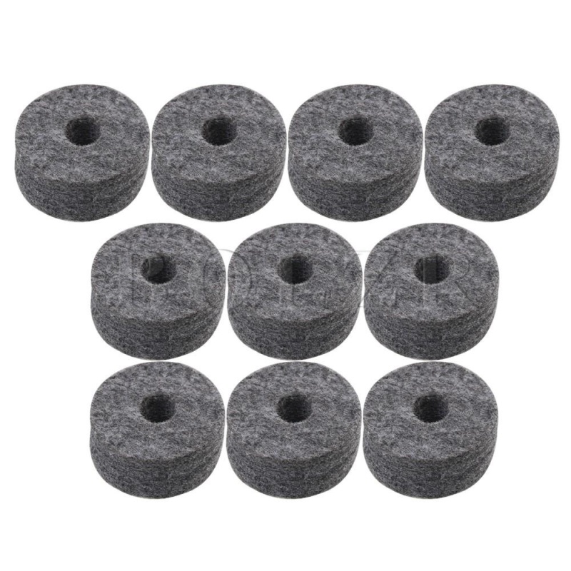 3.5x1.5 cm Cảm Thấy Rửa Thay Thế cho Bộ Trống bộ 10 Màu Đen-quốc tế