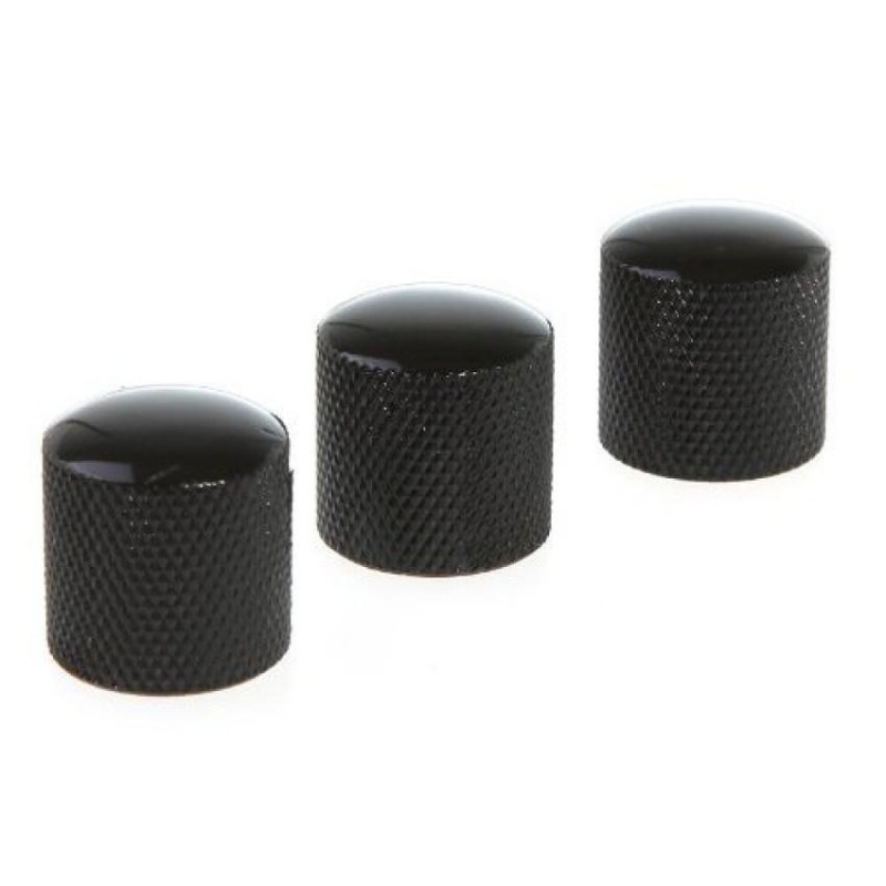 3 cái Kim Loại Mái Vòm Núm Knurled Nòng Cho Đàn Guitar Điện Partsblack-Quốc Tế-quốc tế