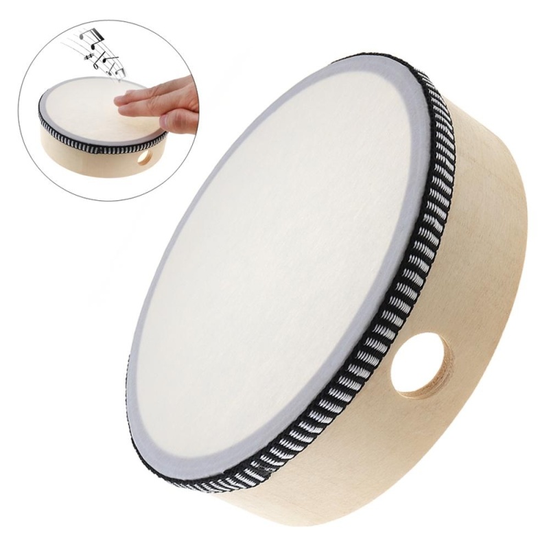 6 inch Âm Nhạc Trống Trống Tròn Bộ Gõ Da Cừu Trống cho Trẻ Em-intl