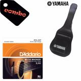 Bao da guitar yamaha 3 lớp + dây đàn acoustic daddario ej10 - happylive shop