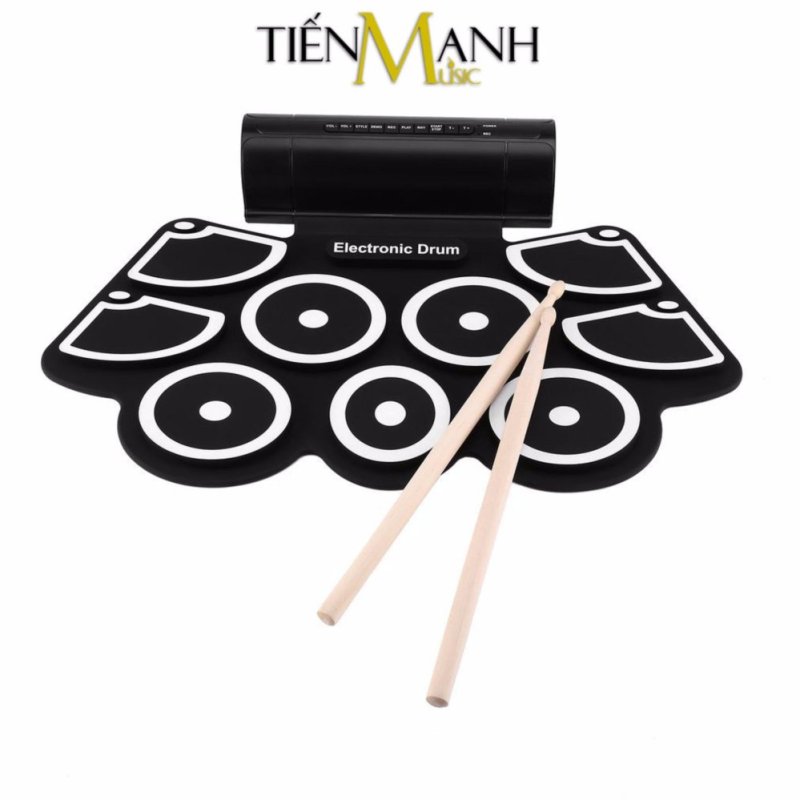 Bộ trống điện tử Konix Portable Digital Drum W760 chất lượng cao, âm thanh hay - Hỗ trợ giai điệu và bài nhạc cài sẵn trong trống