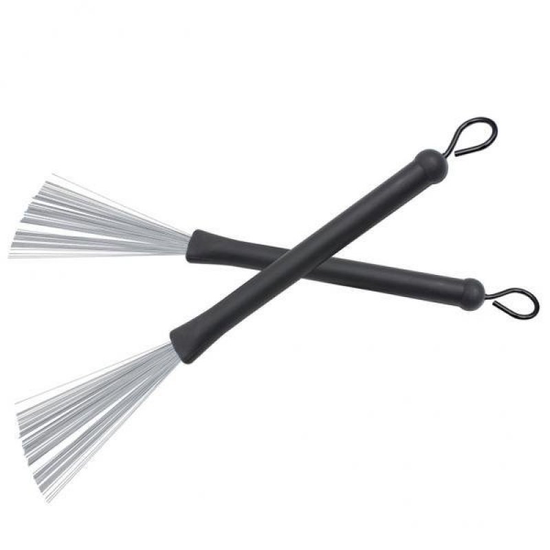 BolehDeals 1 cặp Có Thể Thu Vào Vòng Cuối Trống Bàn Chải Đá Jazz Gậy Phụ Kiện Trống-quốc tế