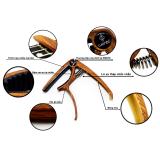 Capo kẹp đàn guitar vân gỗ nâu sẫm