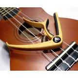 Capo kẹp đàn guitar vân gỗ vàng sáng