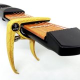 Capo kẹp đàn guitar vân gỗ vàng sáng