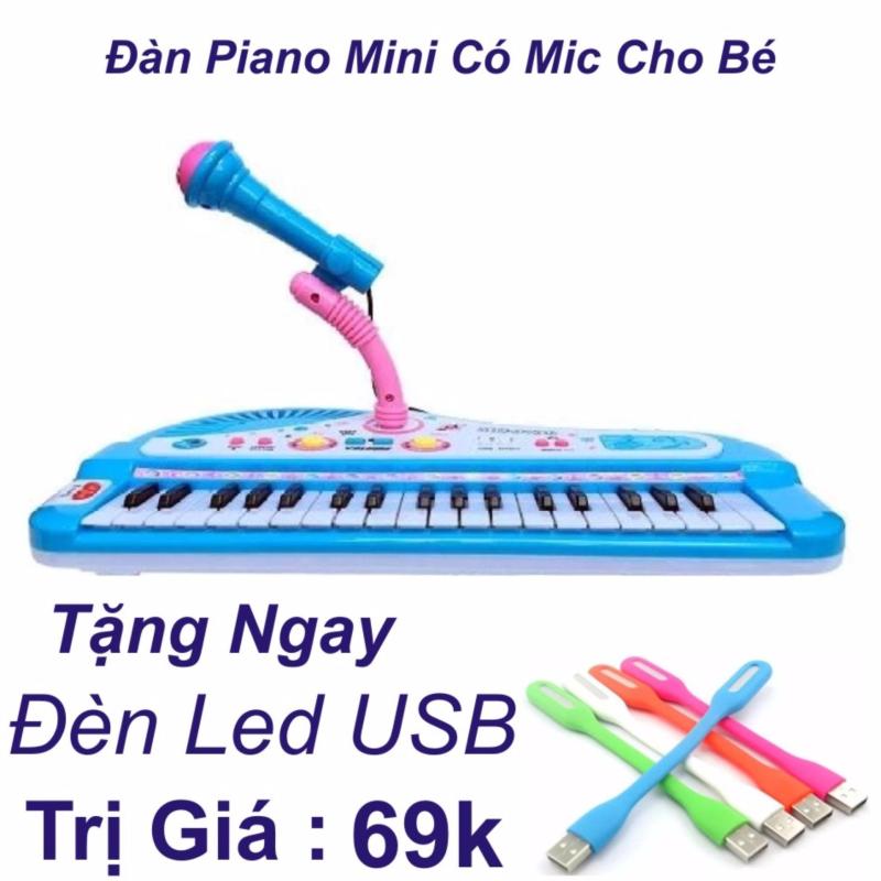 Đàn Piano Mini Có Míc Cho Bé Chất Lượng Âm Thanh Hay Loại Mới 2017 + Đèn Led USB Trị Giá 69k