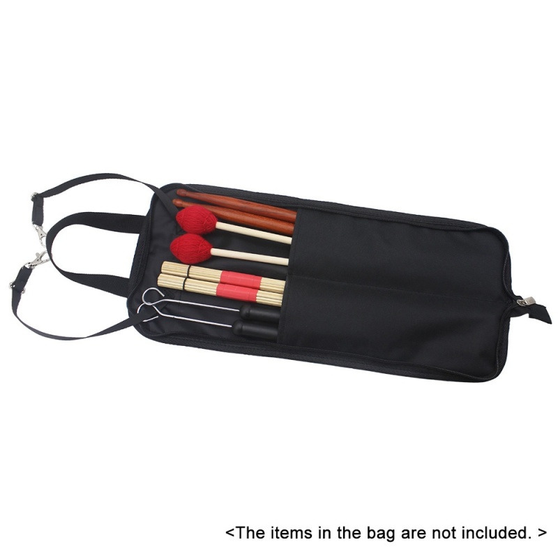 Drum Stick Bag Case Water-resistant 600D with Carrying Strap for Drumsticks,Black - intl