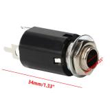 Jack 6.35mm Cho EQ Của Guitar (Màu Đen)
