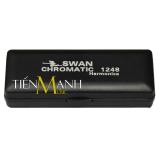 Kèn Harmonica Chromatic Swan 12 Lỗ Tone C Model SW-1248 (Hãng phân phối bởi Tiến Mạnh Music - Chromatic 12 Holes có cần bấm)
