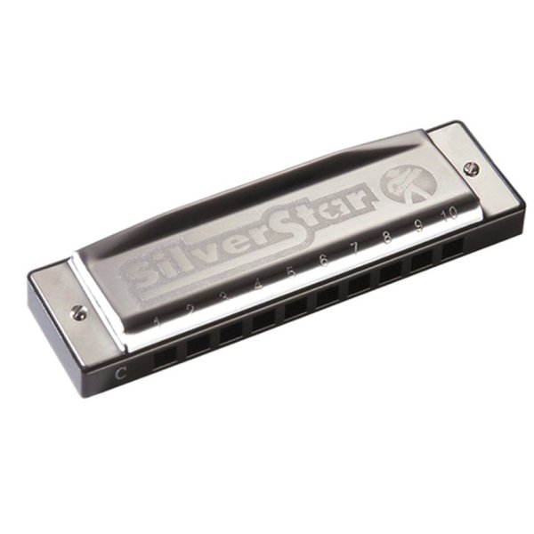 Kèn harmonica diatonic Hohner Silver Star key C (Bạc)