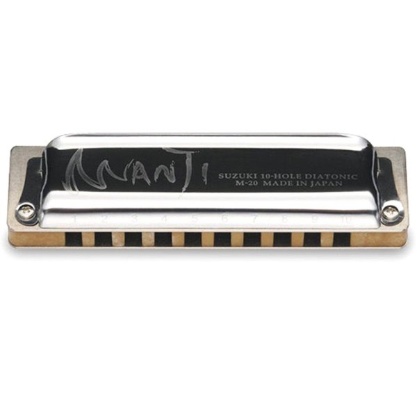 Kèn harmonica diatonic Suzuki Manji M-20 key C (Bạc)