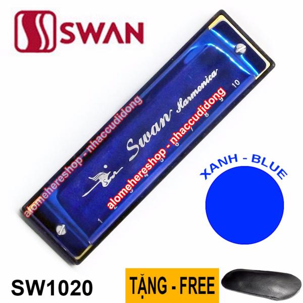 Kèn harmonica diatonic Swan SW1020 key C (Xanh Dương)
