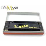 Kèn Harmonica Swan 10 Lỗ Diatonic SW1020 Tone C (Đen - Hãng phân phối bởi Tiến Mạnh Music)