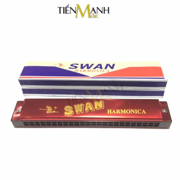 Kèn Harmonica Swan 24 lỗ Tremolo SW24-2 Key C (Đỏ - Hãng phân phối bởi Tiến Mạnh Music)