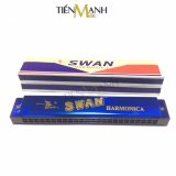 Kèn Harmonica Swan 24 lỗ Tremolo SW24-2 Key C (Xanh - Hãng phân phối bởi Tiến Mạnh Music)