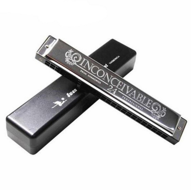 Ken,Kèn harmonica tremolo Swan Inconceivable key C SW24(Bạc) 206421206614 B -TLG