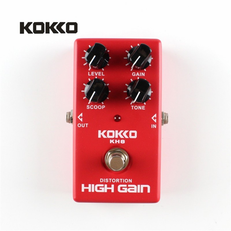 KOKKO KH8 Đỏ Biến Dạng Tăng Cao Guitar Bass Điện Tác Dụng Bàn Đạp Chân Thực Bỏ Qua Guitarra Hiệu Ứng Cho Đàn Ukulele Phần Phụ Kiện- quốc tế
