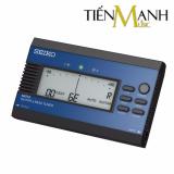 Máy lên dây đàn Guitar Seiko SAT10 Blue (Dùng cho Ghi-ta Acoustic, Classic, Điện, Electric, Bass Tuner)