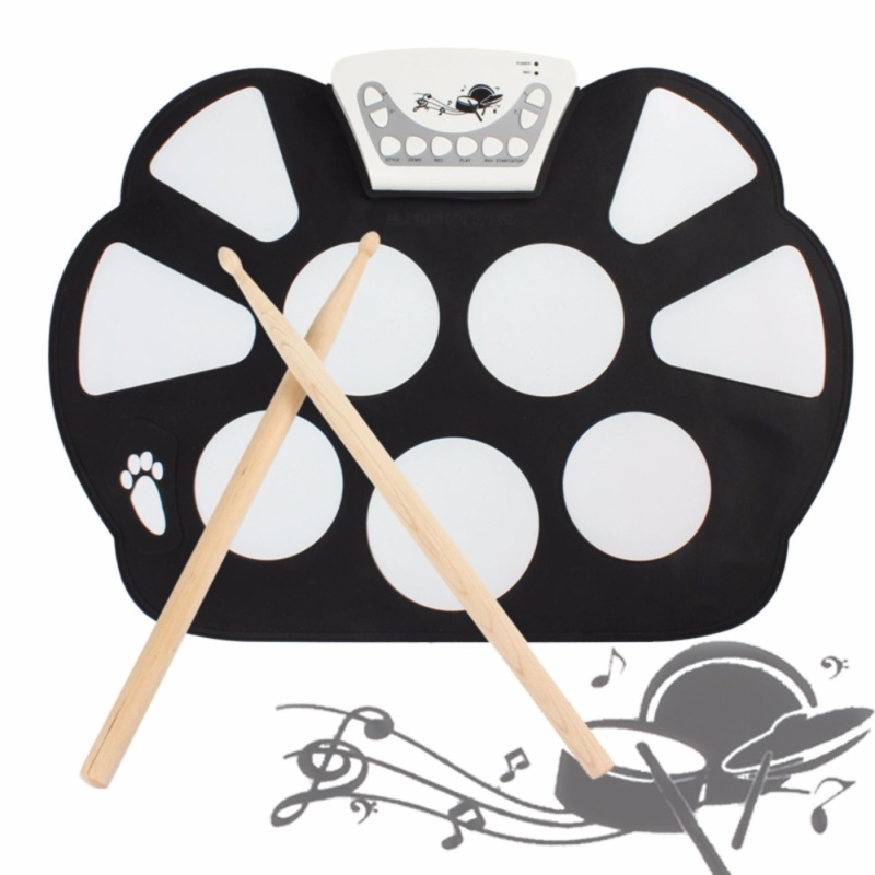 Media, Music Books Electronic Drums W758 Digital Portable 9 Pad Silicone Electronic Roll-Up Drum Kit - intl