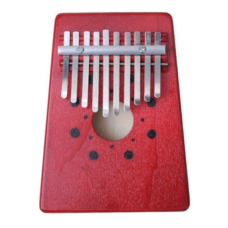 noonbof 10 Key Finger Piano Kalimba Mbira Likembe Sanza Thumb Piano (Red) - intl