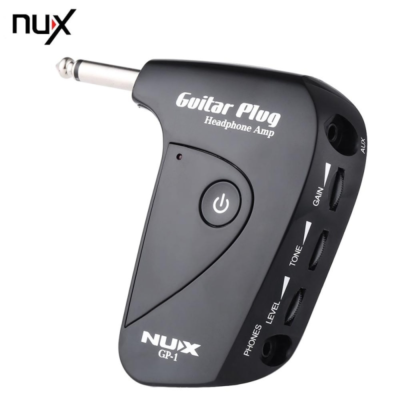 NUX GP - 1 Electric Guitar Plug Headphone Amplifier Built-In Distortion Effect (Black) - intl