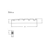 Pre-slotted Brass String Nut for 5-string Electric Bass Guitar Part Replacement 45 * 3.5 * 6-5mm - intl