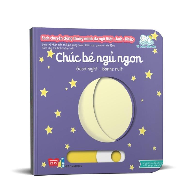 Mua Sách chuyển động thông minh đa ngữ Việt - Anh - Pháp: Chúc bé ngủ ngon