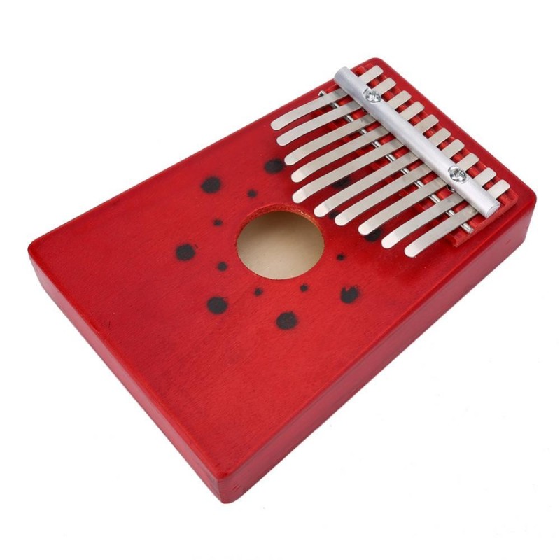 Traditional 10 Keys Thumb Piano for Child Musical Instrument Accompaniment Training Tool(Red) - intl