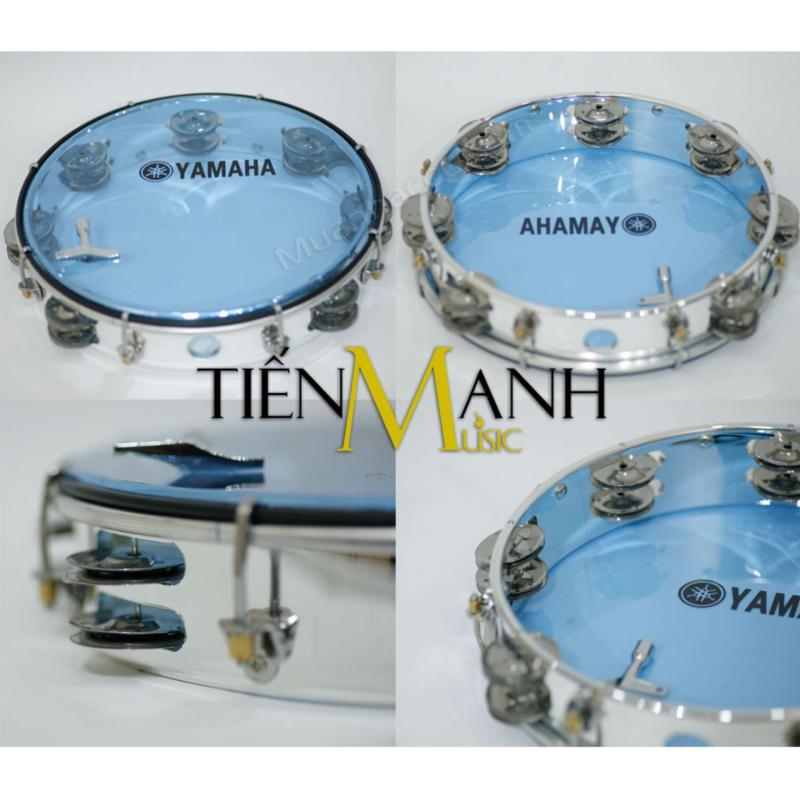 Trống lắc tay - Lục lạc gõ bo Tambourine Yamaha MT6-102B (Xanh Trong Suốt - Trống chơi nhạc chế gõ po - Xipo)