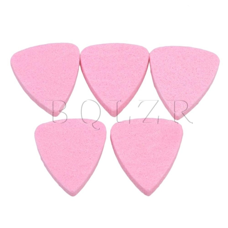 Ukulele Bass Guitar Felt Picks Plectrums Set of 5 Pink