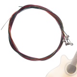 6 PCs multi-color multifunctional guitar strings replacement for folk/Classic acoustic guitar-Intl