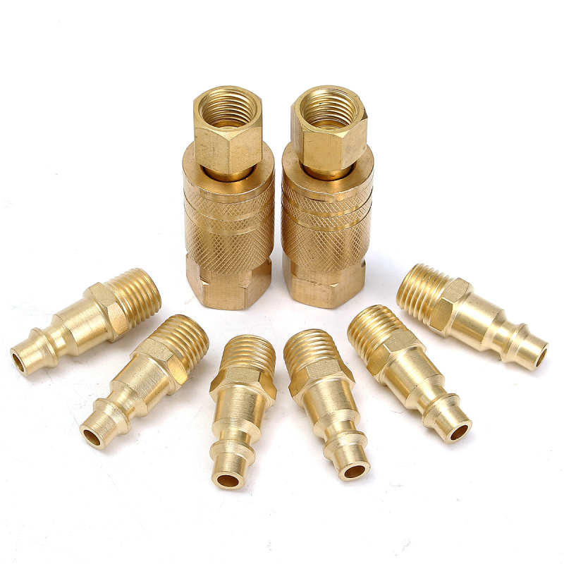 Bảng giá 10 cái Bằng Đồng Chắc Chắn Khớp Nối Nhanh Bộ Không Khí Đầu Nối Ống Phụ Kiện 1/4 NPT- quốc tế Điện máy Pico