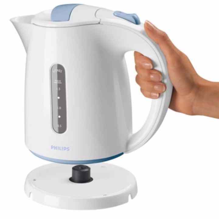 Ấm đun nước siêu tốc Philips HD4646 1.5L (Trắng) - Hàng nhập khẩu