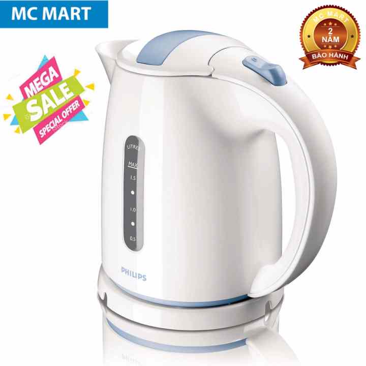 Ấm Siêu Tốc Philips Hd4646 1.5l (Trắng) - Hàng Nhập Khẩu(White)