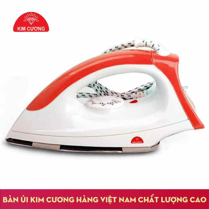 Bàn ủi khô KIM CƯƠNG đế chống dính T-602 (Đỏ)