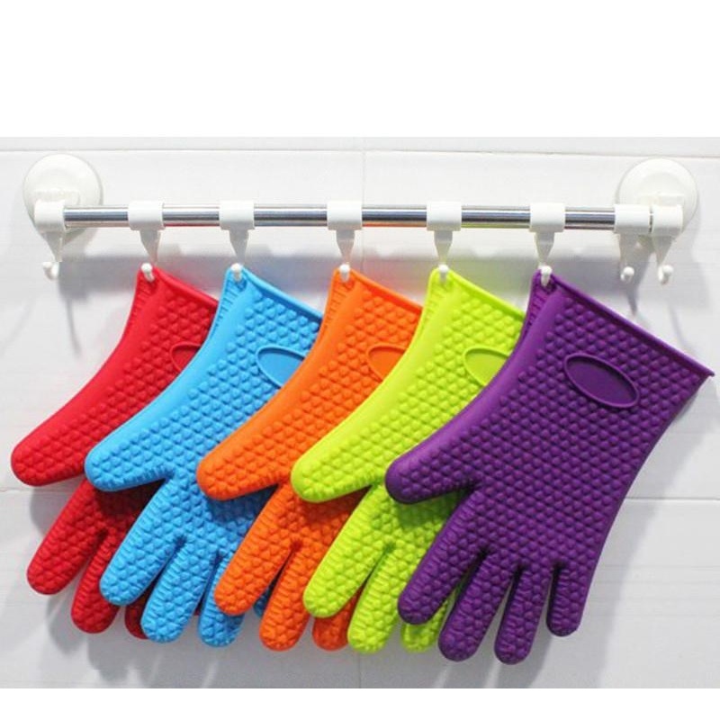 Beautymaker Kitchen Heat Resistant Silicone Glove Oven Pot Holder Baking BBQ Cooking Mitt - intl