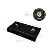 Bếp ga đôi Rinnai RV-7Double Glass(B) (Đen)