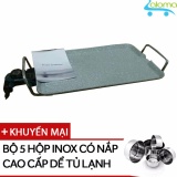 Bếp nướng điện đá hoa cương chống dính DH-SS01 Tặng bộ 5 hộp Inox