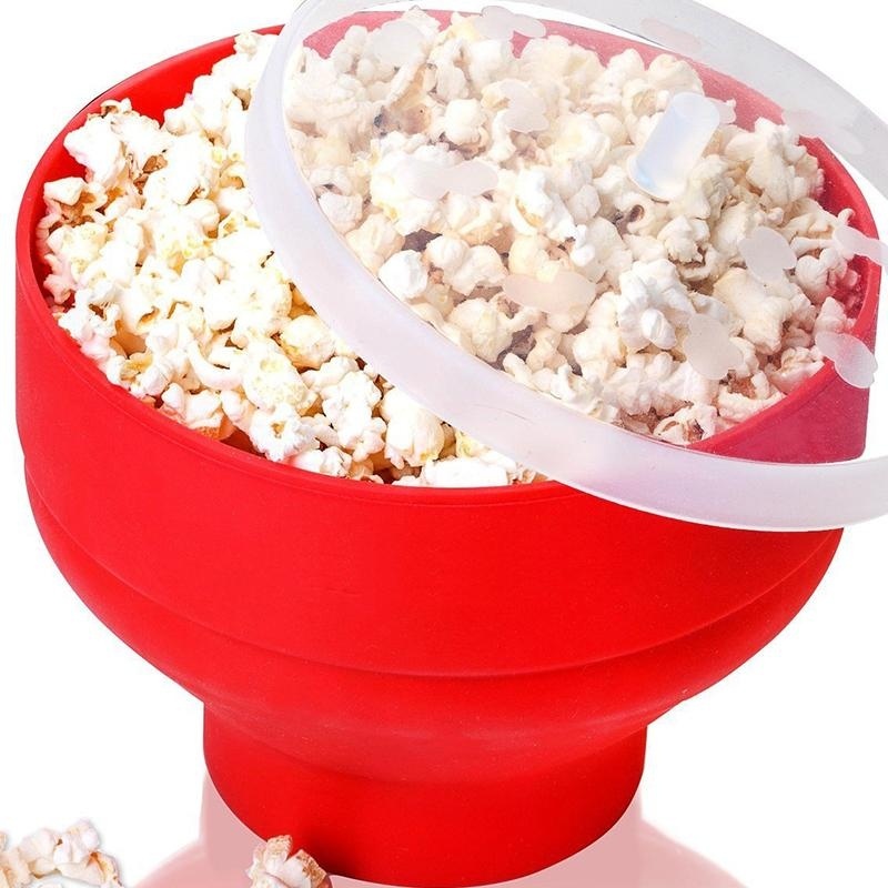 Cocotina fashionable microwave folding popcorn bucket red
