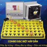 [FreeshipMax] Combo Máy ấp trứng Ánh Dương + Khay Đảo Tự Động 54 Quả + Đèn Pin Soi Trứng