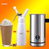 [Trả góp 0%]máy đánh sữa tạo bọt + bình xịt kem tươi kahchan