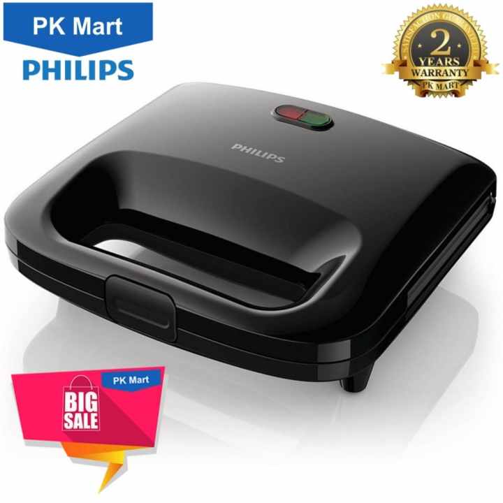 Máy làm bánh sandwich Philips HD2393 (Đen) - Hàng nhập khẩu
