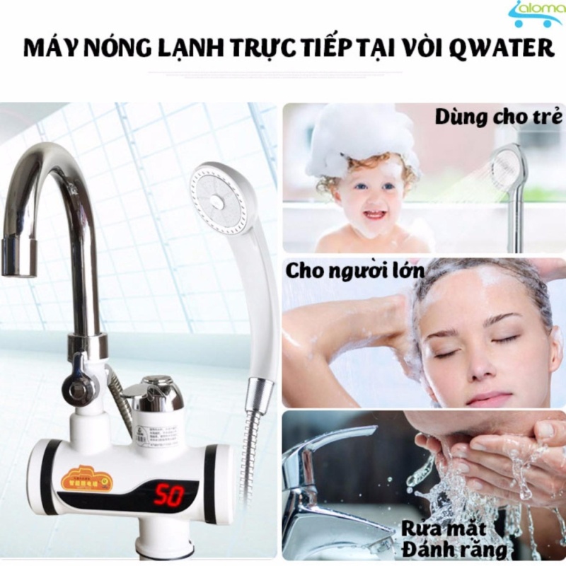 Bảng giá Máy làm nóng nước trực tiếp tại vòi QWater RX-02 kèm vòi hoa sen