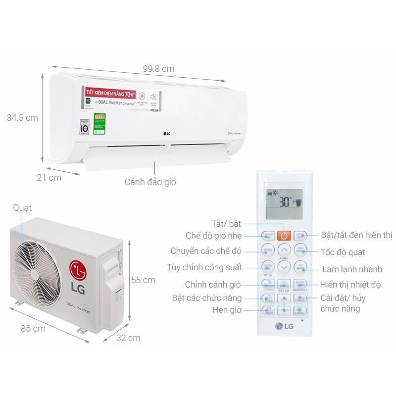 Bảng giá MÁY LẠNH LG 2HP V18ENF