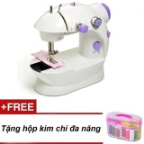 Máy May Để Bàn Mini Sewing Machine SM-202A + Tặng hộp kim chỉ