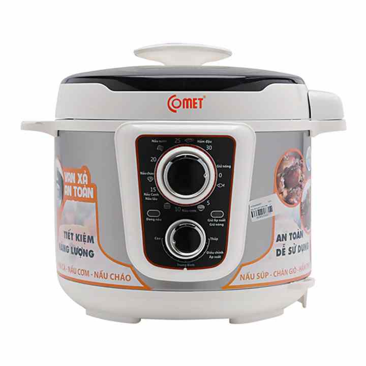 Nồi áp suất đa năng Comet CM6158 5L (Trắng)