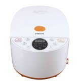 Nồi cơm điện tử Philips HD4513 1L (Trắng phối cam) - Hàng nhập khẩu