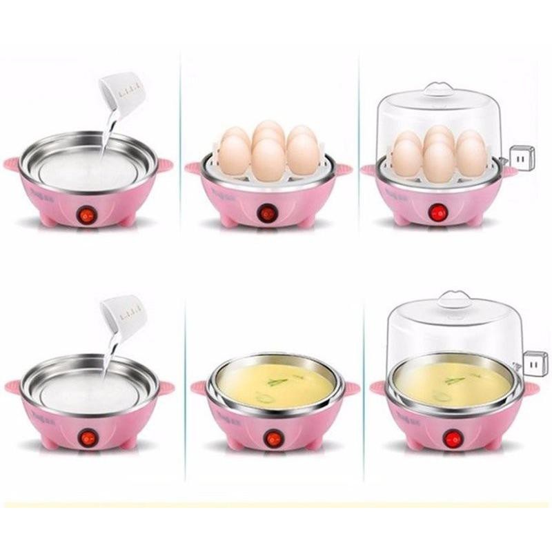 Nồi luộc trứng và hấp thức ăn siêu tốc 2 tầng