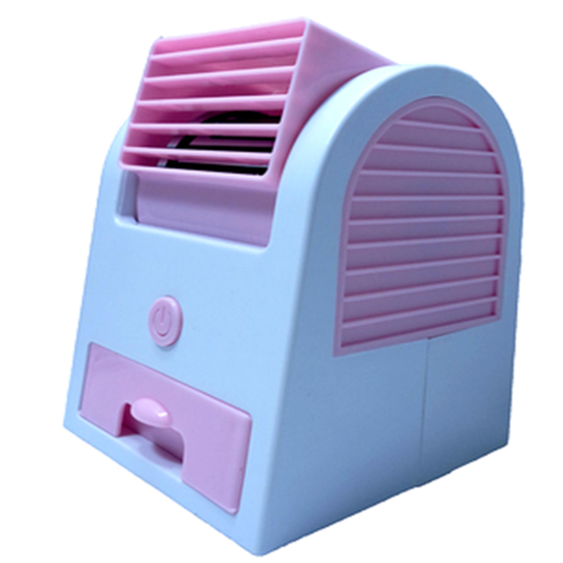 Quạt điều hòa hơi nước mini ngăn đá 1 cửa - quạt điều hòa cổng cắm usb - pink -206128-1 q -hq plaza